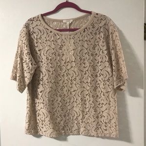 NWT: Pleione Lace Shirt Size Medium